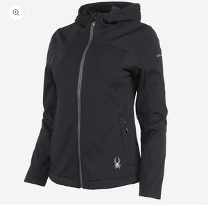 Spyder Hydroweb Waterproof Black Fleece Women’s Hood Jacket/Sz: Small